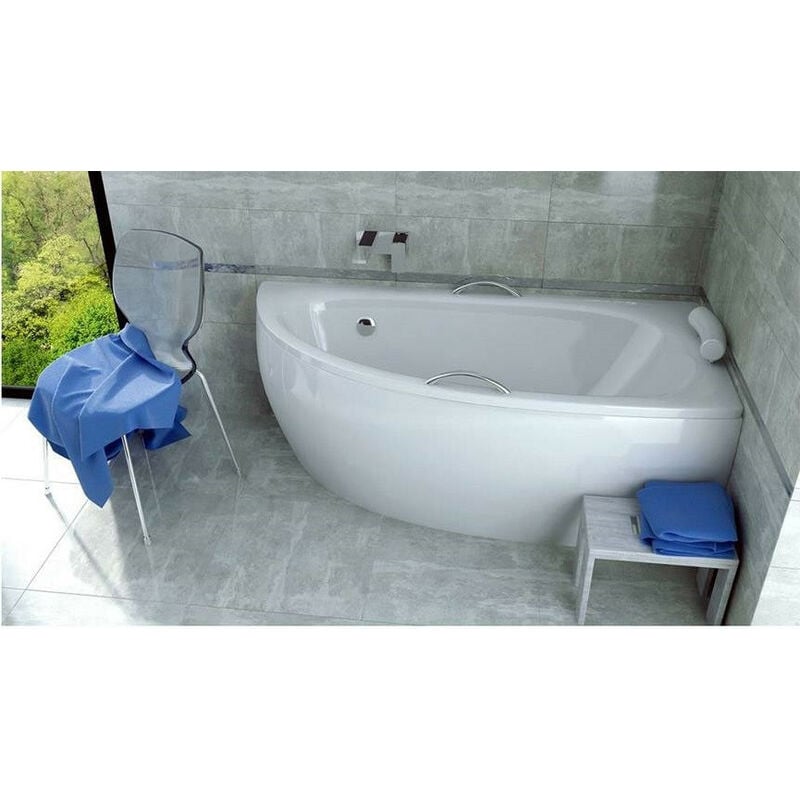 Baignoire d'angle marina angle droit avec tablier