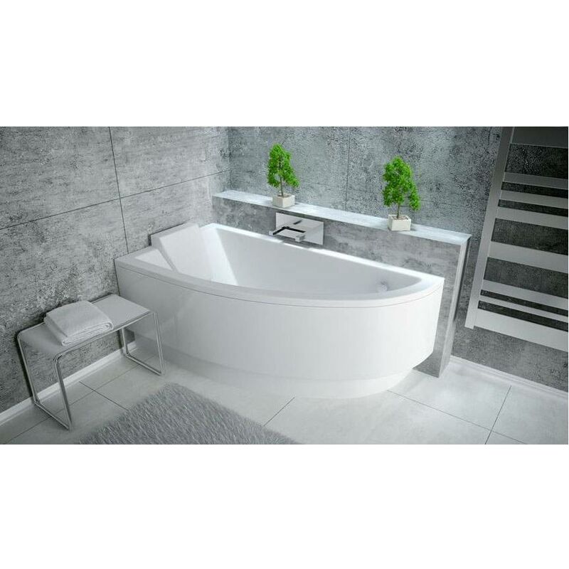 Baignoire d'angle oriega 150 cm gauche avec tablier