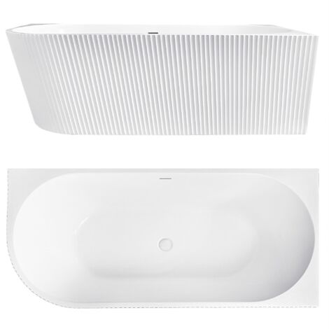 Baignoire D’Angle Rea Wenus 170 White Right Capuchon or brossé