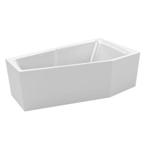 Baignoire d'angle RIHO RETHINK SPACE M Plug&Play 170x90 cm-Blanc-Gauche-Blanc-90 --
