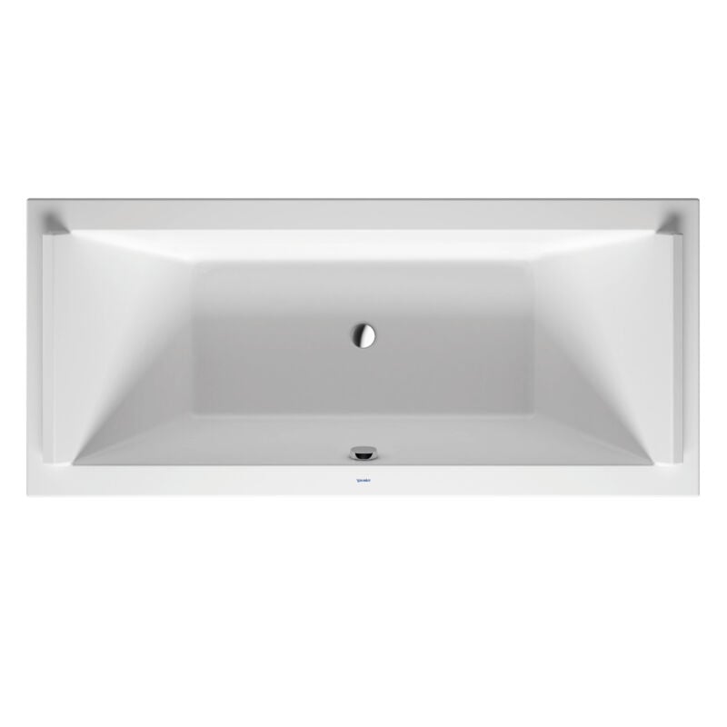 Duravit - Baignoire Starck rectangulaire 1800x800 mm, avec deux dossiers, avec un appui-tête, en Acrylique sanitaire, blanc