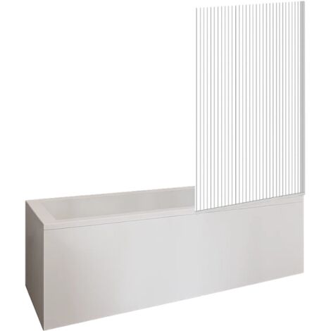 Baignoire droite DURAVIT D-Code 1700x700mm + Pare bain droit AURYS Raywall chromé