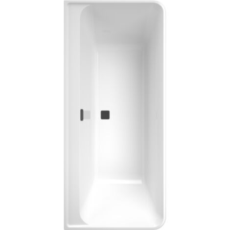Baignoire droite murale 180 x 80 VILLEROY ET BOCH Collaro vidage noir mat