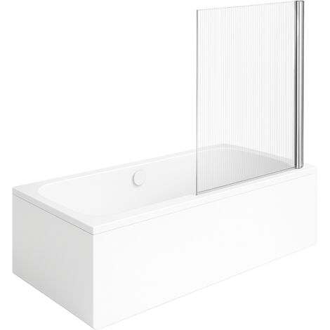 Baignoire droite VILLEROY & BOCH Architectura 170 x 75 cm Blanc + Pare bain droite AURYS Raywall chromé