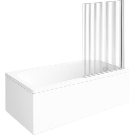 Baignoire droite VILLEROY & BOCH Architectura acrylique 170 x 70 cm  + Pare bain droite AURYS Raywall chromé