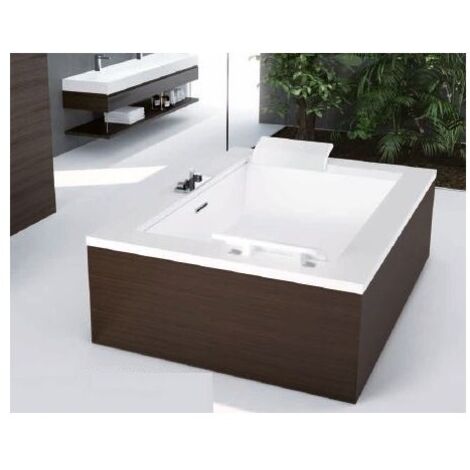 Baignoire duo acrylique NOVELLINI SENSE DUAL 190x140 cm avec robinetterie et appuis-tête-140 ---Avec HYDRO PLUS