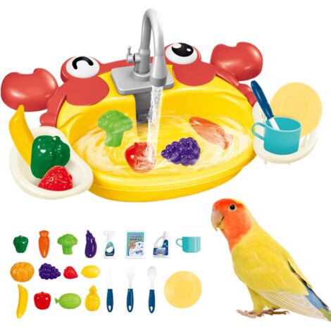 Baignoire électrique pour oiseaux, baignoire avec robinet,