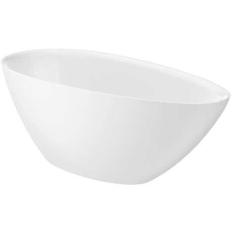 Baignoire en îlot KAUAI 223L en Stonex avec vidage et siphon