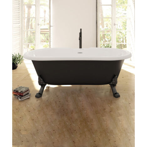 Baignoire en îlot style rétro Victoria - Noir