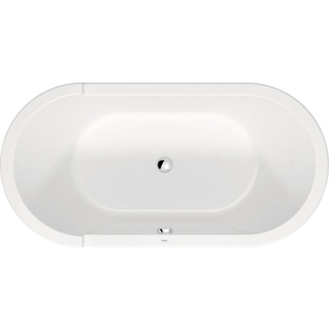 Baignoire en pose libre Starck Oval de Duravit, 2 pentes de dos,