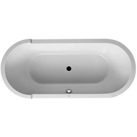 Baignoire en pose libre Starck Oval de Duravit, 2 pentes de dos,