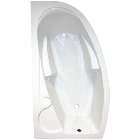 Baignoire FANY - Baignoire d'angle 160x90cmG - ABS et Acryl renforcé 3mm - Blanc
