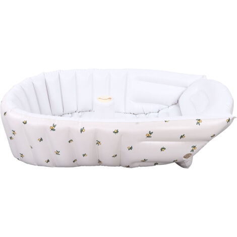 Baignoire Gonflable Bébé Voyage Pliable Portable Motif Olive pour Nourrisson