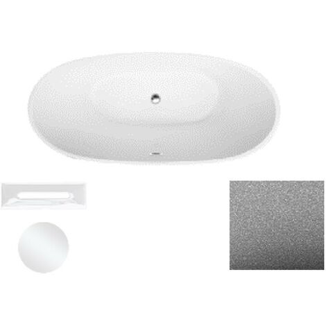 Baignoire îlot chrome Glam avec bonde chrome Ayla 170x80