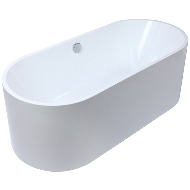 Vente-unique - Baignoire îlot design - 221 l - 170 x 75 x 58 cm - Blanche - katoucha