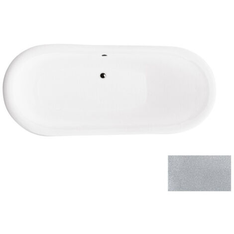 Baignoire îlot glam chrome sur pieds pattes de lion chrome AMELIA 190x77