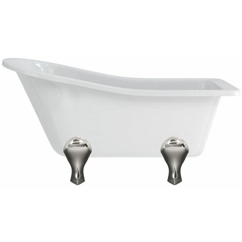 Baignoire îlot HAREWOOD Burlington 1690 x 730 x 770 mm avec 4 pieds arqués chromés - Aquatop