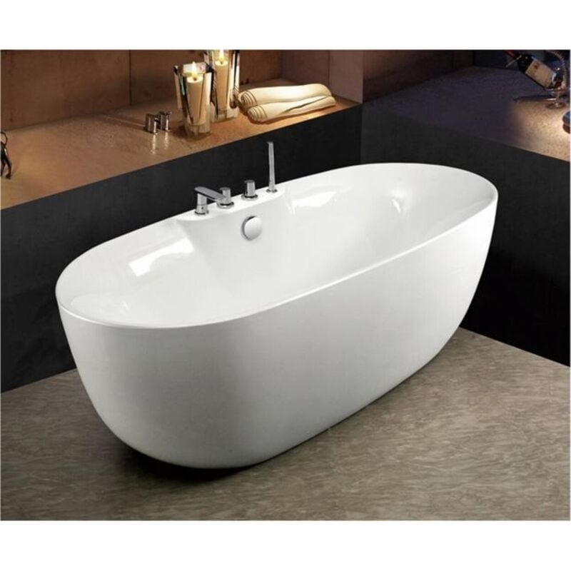 Baignoire îlot maui 170x80 cm avec Robinetterie