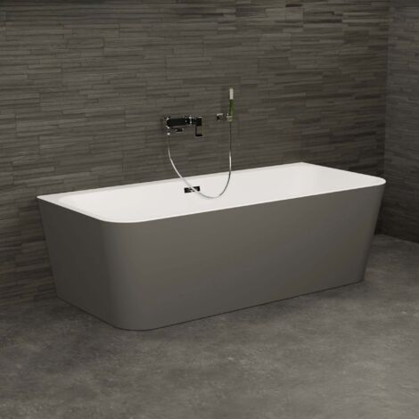 Baignoire Ilot Mint 160 grise 160 x75 x57 cm, by SPALINA