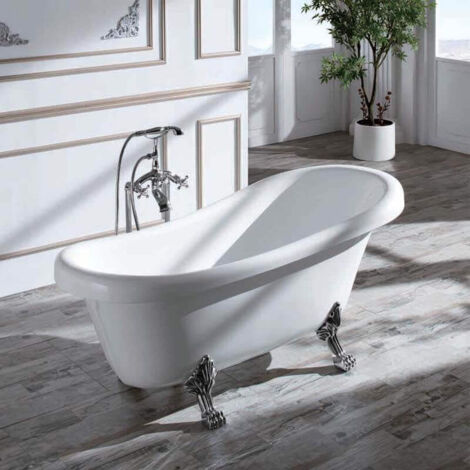 Baignoire ilot Ovale - Acrylique Blanc -150x72 cm - Prague