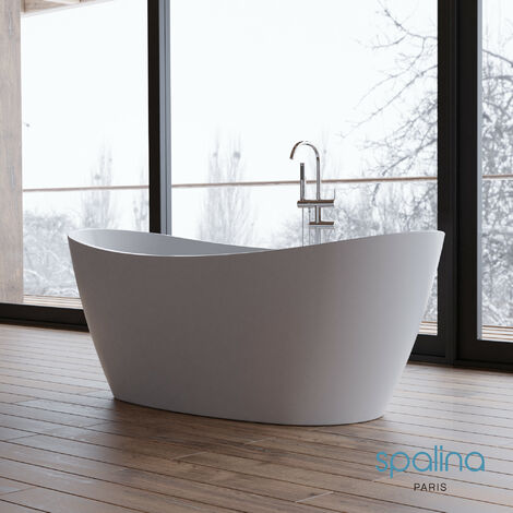 Baignoire îlot ovale NEROON 2.0 blanche 170x80cm, by SPALINA - Blanc