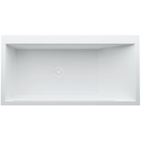 Baignoire KARTELL 1700 x 860 mm, coin gauche avec éclairage LED dans le trop-plein blanc LAUFEN