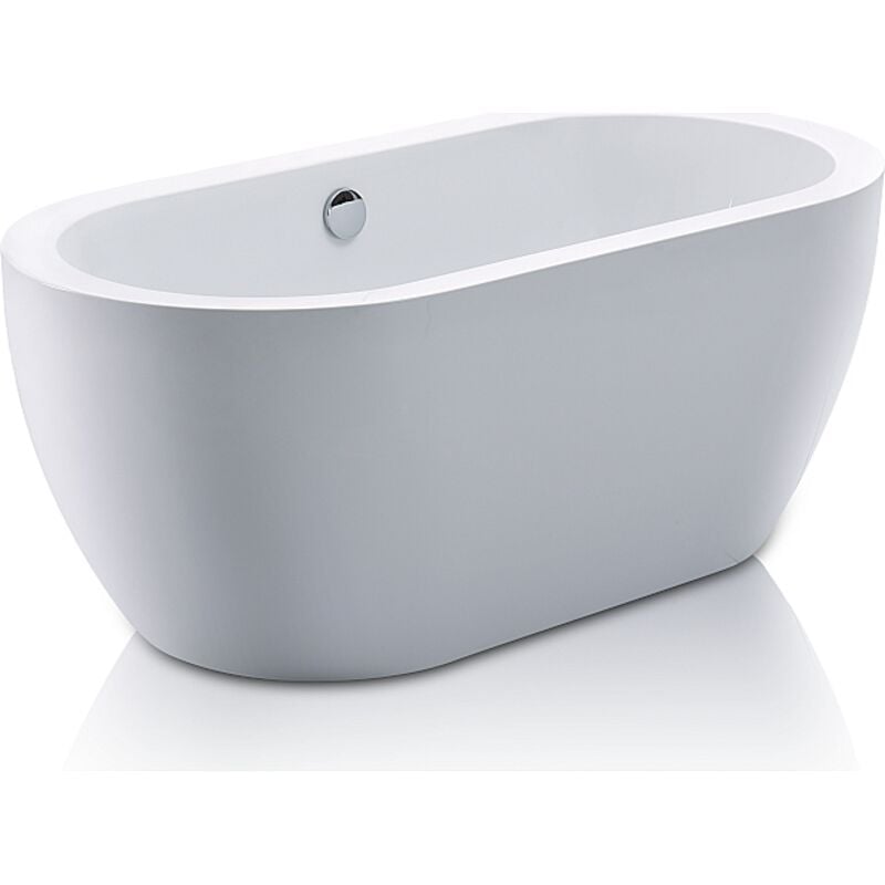 Vente-unique - Baignoire îlot - 178L - 149 x 75 x 58cm - Blanche - Acrylique - adrina