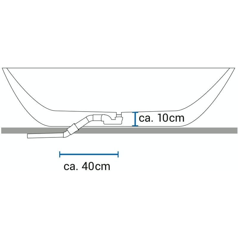 Bernstein - Baignoire îlot moderne design en acrylique pour salle de bain, isolation thermique - Blanc mat - 170x80x58cm - belaqua - Options au choix