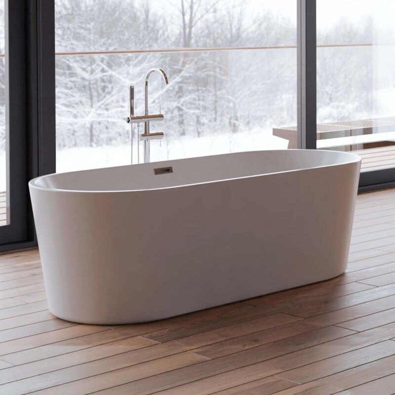 Baignoire îlot ovale jade L.170 x l.80 cm, by Spalina