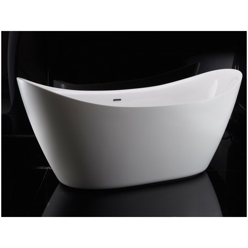 Bernstein - Baignoire îlot siena en acrylique sanitaire blanc mat ou blanc brillant - 173 x 73 x 75 cm - robinetterie et accessoires en option Sans