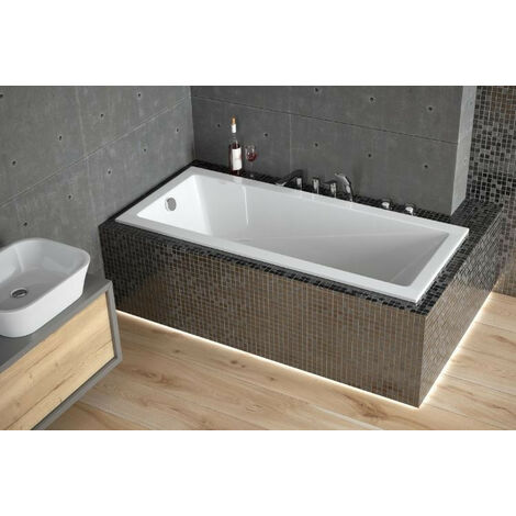 Baignoire MODERN ultra-slim 140/150/160/170/180 cm - Dimensions: 140cm - Noir