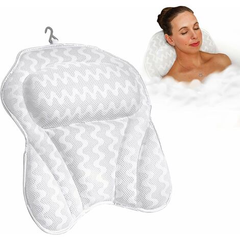 Baignoire Oreiller Dos Cou Soutien Oreiller Bain Spa Tapis Relaxant Appui-Tête Portable