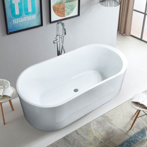 Baignoire ovale autoportante en fibre de verre résine acrylique Phuket