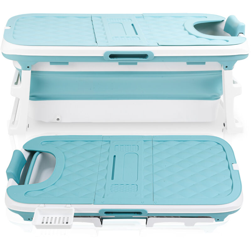 Baignoire Pliable Baignoire Pliante Portable PP+TPE Pliable avec Poignée 132x60x50cm pour Enfant et Adulte