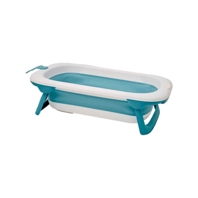 Thermobaby - Baignoire pliable balnéa - Compact - Bouchon de vidange - Jusqu'a 18 mois - Bleu