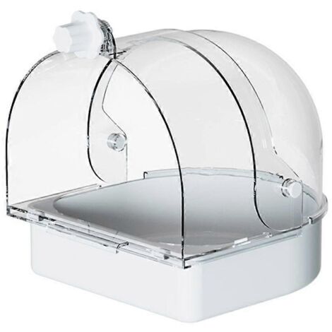 Baignoire pour perruches, bain pour oiseaux, accessoire de douche pour cage de perruche, maison de bain pour calopsitte, récipient de bain pour oiseaux exotiques.