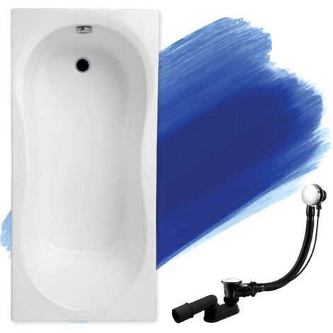 Baignoire Rectangulaire 120x75, Siphon de bain et pieds (support) - Set 3en1 - Fabriqué en UE - BADLAND GRACJA