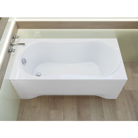 Baignoire Rectangulaire 170x70 avec tablier en acrylique, Siphon de bain et pieds (support) - Set 4en1 - Fabriqué en UE - BADLAND GRACJA