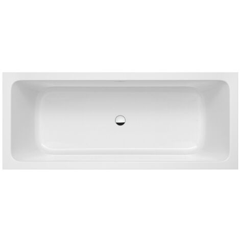 Baignoire rectangulaire à encastrer ONA 277L en Stonex 1700 x 700 mm avec vidage et siphon