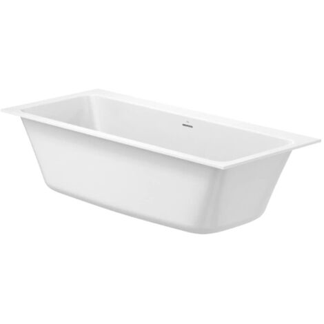 Baignoire rectangulaire à encastrer ONA 277L en Stonex avec vidage et siphon