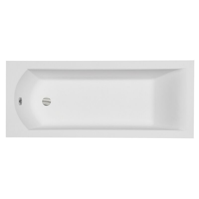Otitec - Baignoire rectangulaire Blanche - shea - 180 x 80 - avec Tablier - Repose Tête offert - Blanc