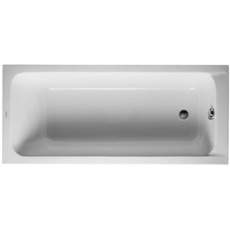 Baignoire rectangulaire D-CODE 1 dossier incliné, blanc 1700 x 750 mm DURAVIT