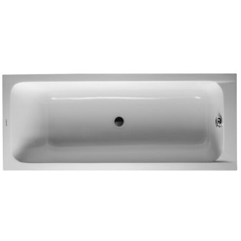 Baignoire rectangulaire D-CODE 1 dossier incliné blanc 1700x700mm
