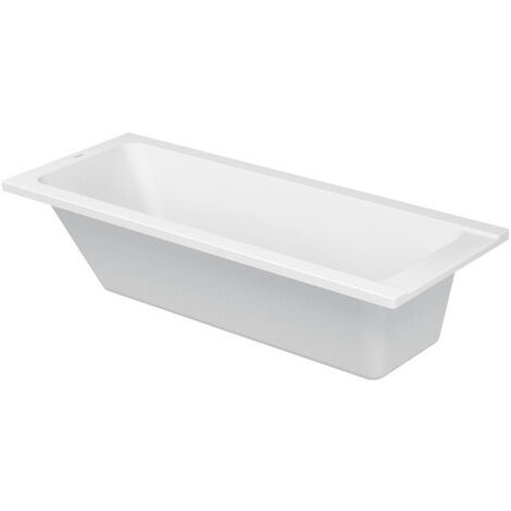 Baignoire rectangulaire D-CODE 1 dossier incliné blanc 1700x750mm