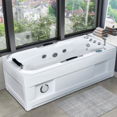 ARATI BATH & SHOWER Baignoire rectangulaire encastrable avec hydromassage murale Itaca