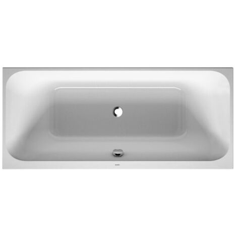 Baignoire rectangulaire HAPPY D.2 2 dossier incliné 1800x800mm blanc