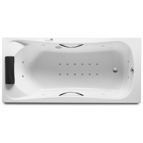 Baignoire rectangulaire hydromassante BeCool Total 1900 x 900 mm BLANC Roca