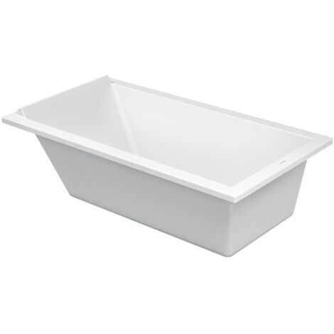 Baignoire rectangulaire STARCK 1 dossier incliné 1700x900mm blanc