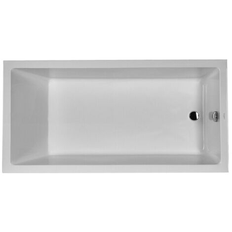 Baignoire rectangulaire STARCK X 1800x900mm 1 dossier incliné blanc