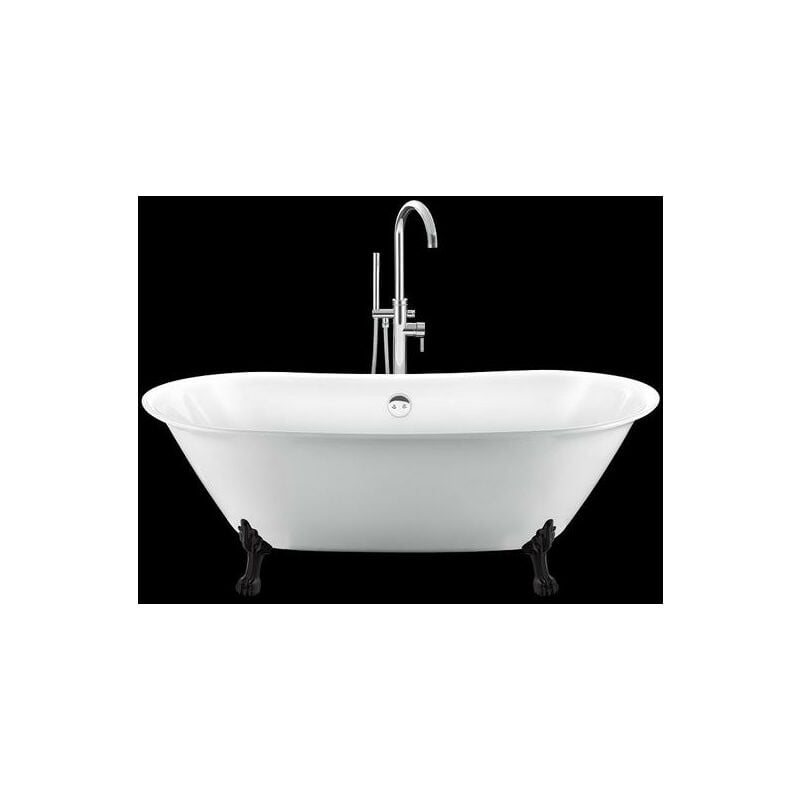 Rogier&mothes - Baignoire ancienne sur pieds surry hills Blanche 165 cm Pieds de Lion Noirs